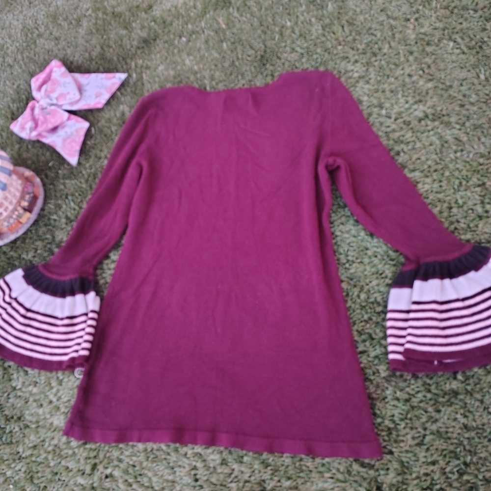 Elle Textured Burgundy Knit Top - Picture 2 of 3